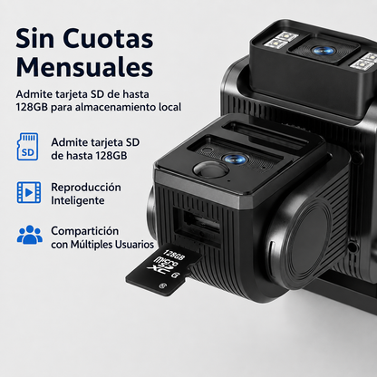 Cámara de Seguridad Solar WiFi con Doble Lente | Vigilancia 2K Inteligente 360°