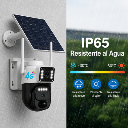 Cámara de Seguridad Solar 4G 360° | Vigilancia sin WiFi