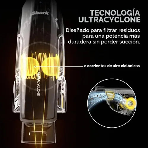 Shark UltraCyclone™ - Aspiradora de Mano Inalámbrica | Potente y Portátil
