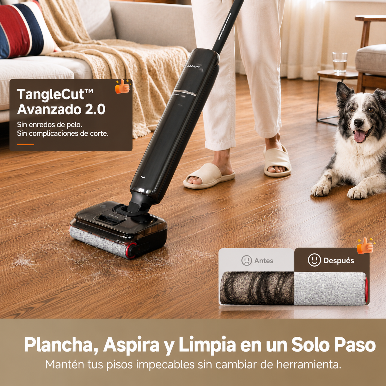 Aspiradora y Mopa 3 en 1 | Limpieza Profunda para Pisos