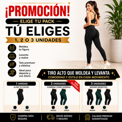 Calza Push Up Moldeadora de Tiro Alto || Define y Realza tu Figura