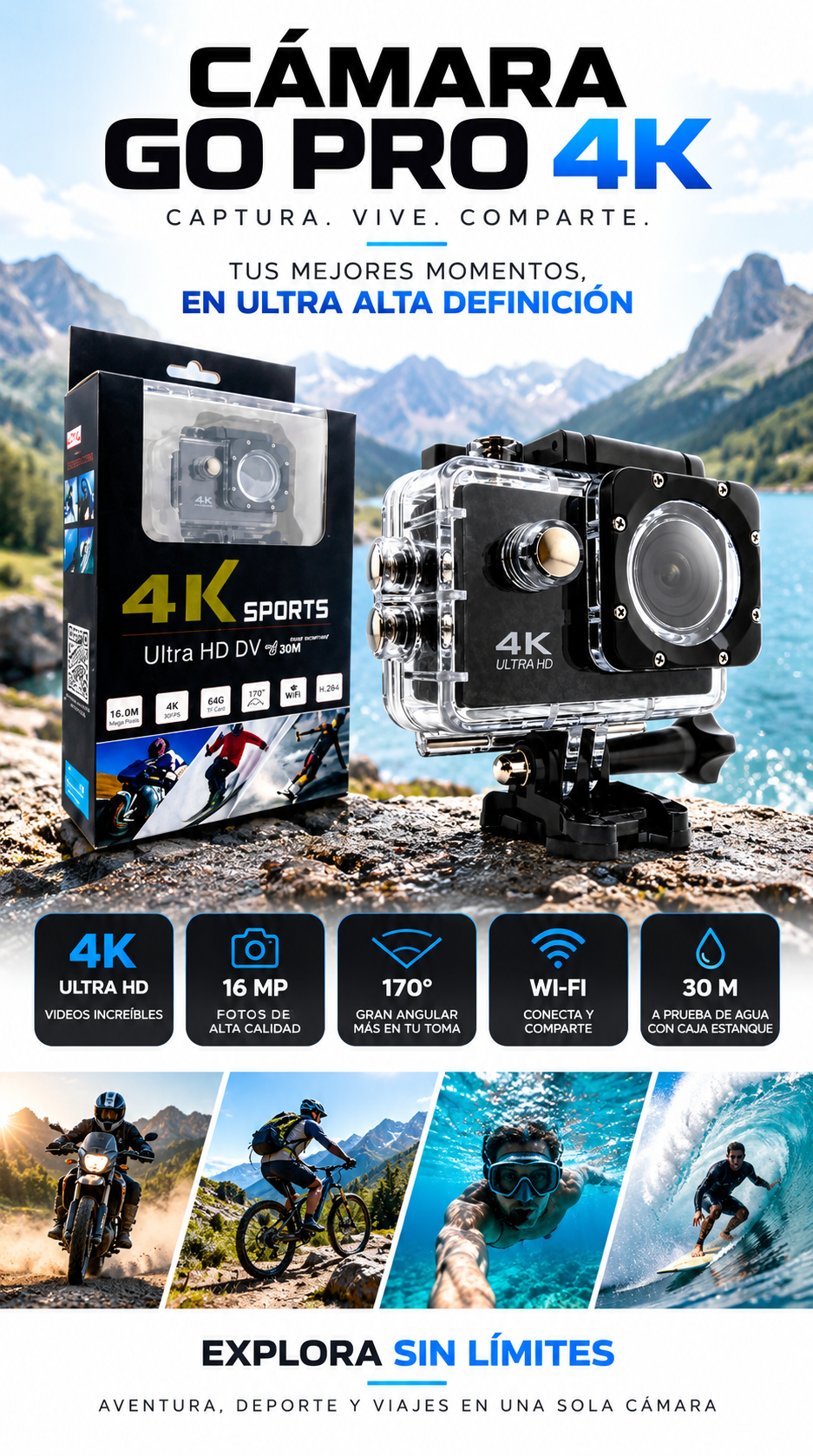 Cámara Go Pro 4K