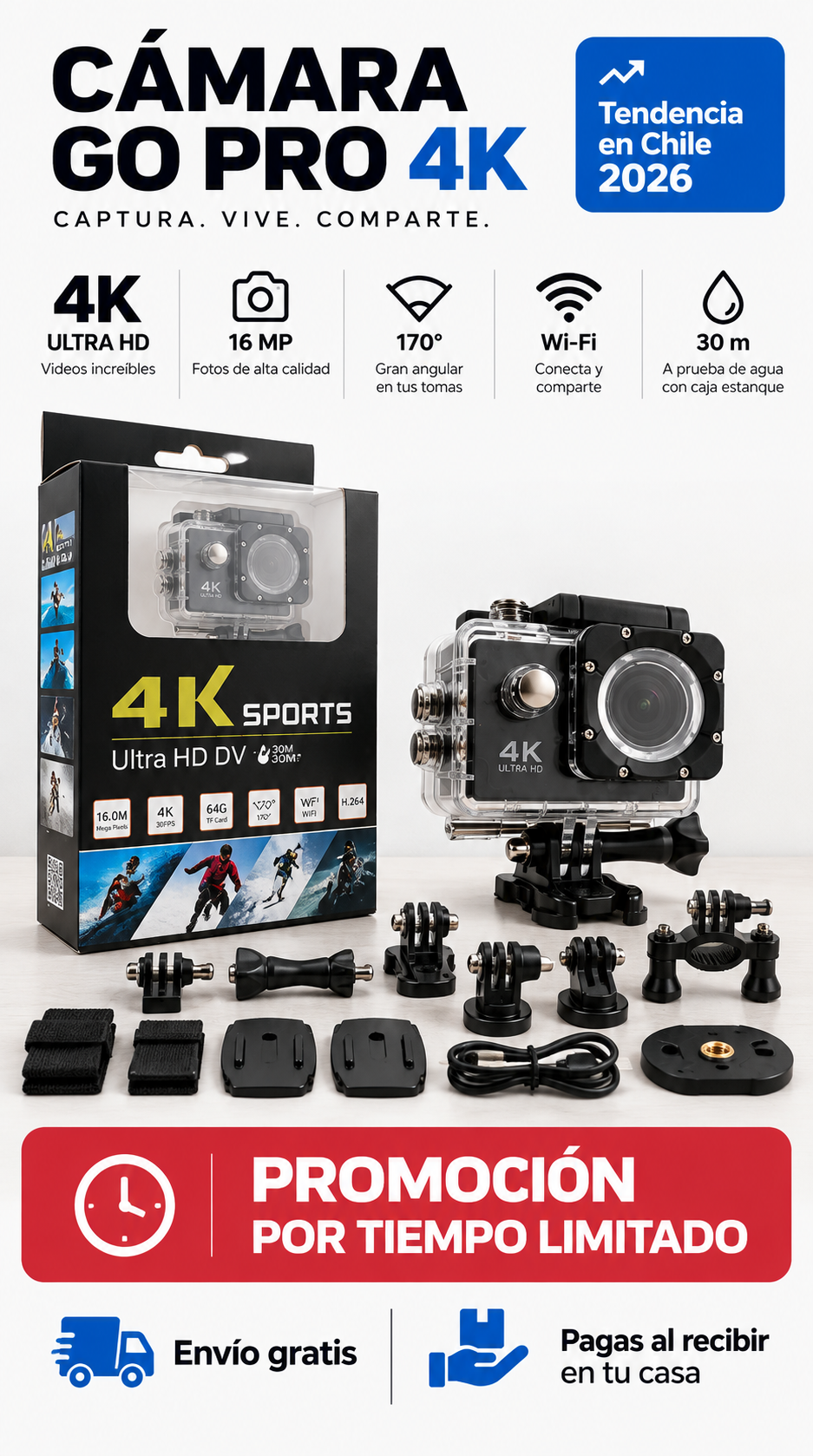 Cámara Go Pro 4K