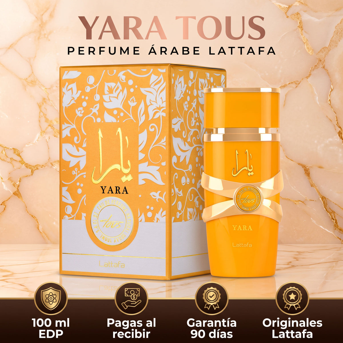 Perfume árabe Lattafa Yara Tous 100 ml EDP con su caja