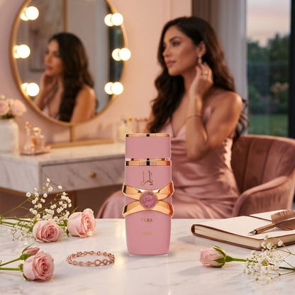 Perfume Lattafa Yara Elixir 100 ml en el tocador